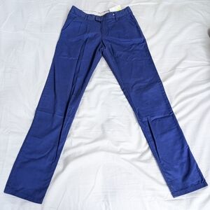 NWT vintage Esprit women's pleated chino pants,100% cotton, cobalt blue, size 2